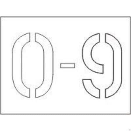 Accuform INDIVIDUAL NUMBER STENCILS 24 in  FMS125 FMS125